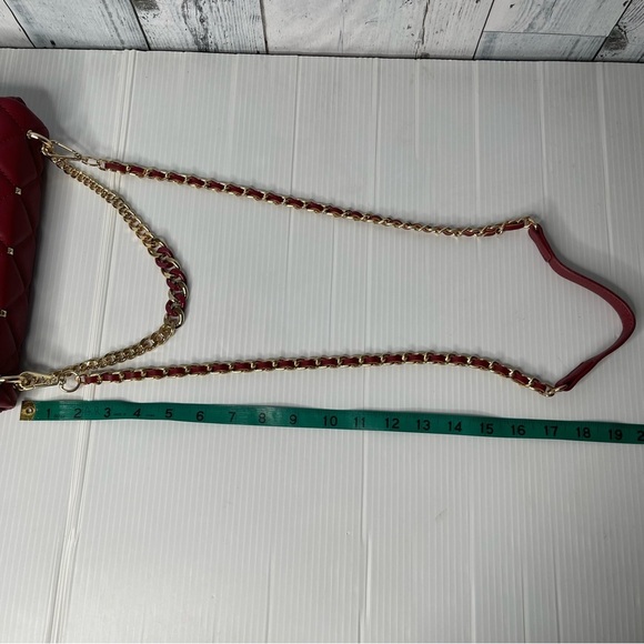 BADGLEY MISCHKA Burgundy Studded Quilted Shoulder Bag - Picture 13 of 13